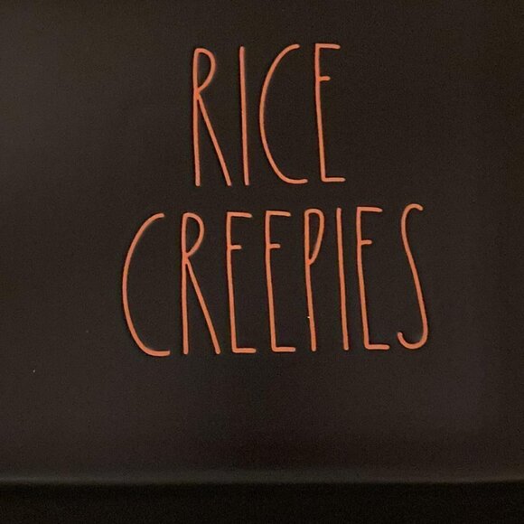RAE DUNN BLACK RICE CREEPIES Halloween Ceramic Baker NEW - Picture 3 of 4